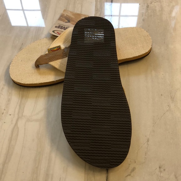 NWT Men’s Rainbow Natural Hemp Flip flops - Picture 4 of 4